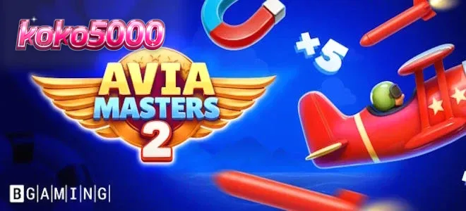 Tampilan visual slot Aviamasters 2 dengan tema penerbangan
